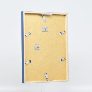 Telaio effetto legno profilo 35 blu 40x50 cm vetro antiriflesso
