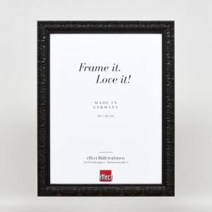 Telaio effetto legno profilo 94 nero 40x50 cm vetro antiriflesso