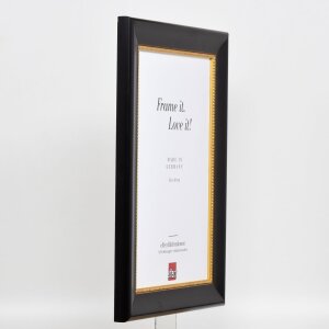 Telaio effetto legno profilo 95 nero 40x50 cm vetro antiriflesso