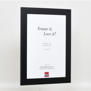Effetto cornice in legno massiccio profilo 30 nero 40x50 cm vetro museo