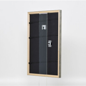 Cornice in legno effetto profilo 2070 vetro museo 40x50 cm argento
