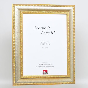 Cornice barocca ad effetto profilo 31 argento 40x50 cm vetro museale