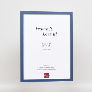 Telaio effetto legno profilo 35 blu 40x60 cm vetro normale + distanziatore