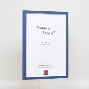 Telaio effetto legno profilo 35 blu 40x60 cm vetro normale + distanziatore