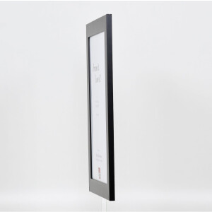 Effetto cornice in legno massiccio profilo 30 nero 40x60 cm vetro museo