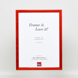 Effetto cornice in legno Profilo 89 rosso 42x60 cm Vetro acrilico