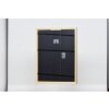 Cornice in legno effetto profilo 38 marrone 42x59,4 cm vetro museale