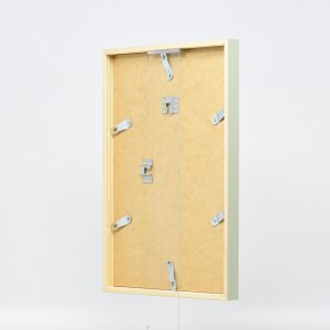 Cornice in legno effetto profilo 35 verde 42x59,4 cm vetro museale