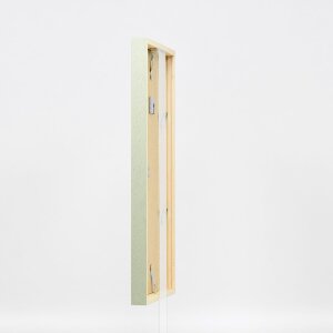 Cornice in legno effetto profilo 35 verde 42x59,4 cm vetro museale