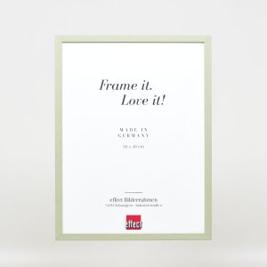 Cornice in legno effetto profilo 35 verde 42x59,4 cm vetro museale