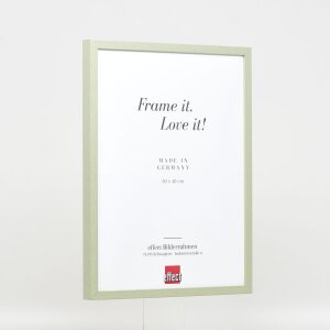 Cornice in legno effetto profilo 35 verde 42x59,4 cm vetro museale