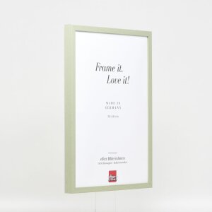 Cornice in legno effetto profilo 35 verde 42x59,4 cm vetro museale