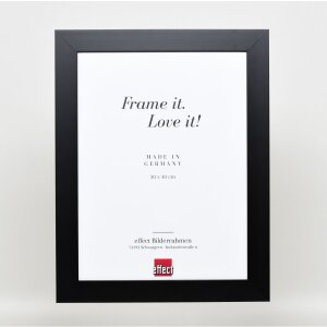 Effetto cornice in legno massiccio profilo 30 nero 42x59,4 cm vetro museale