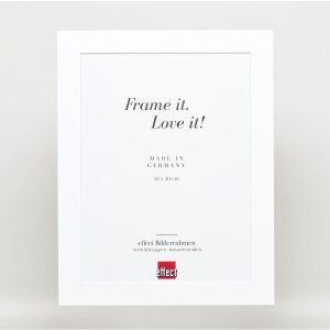 Effetto cornice in legno massiccio Profilo 30 bianco 42x59,4 cm vetro museale