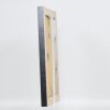 Effetto cornice in legno massiccio profilo 28 argento 42x59,4 cm vetro museale