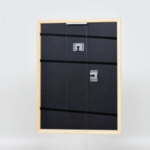 Telaio effetto legno profilo 38 bianco 45x60 cm vetro antiriflesso