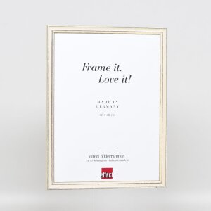 Telaio effetto legno profilo 38 bianco 45x60 cm vetro antiriflesso