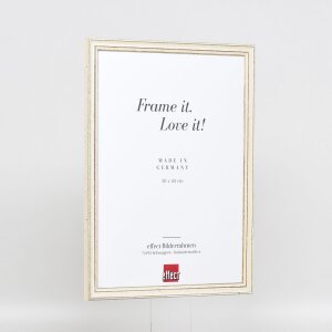 Telaio effetto legno profilo 38 bianco 45x60 cm vetro antiriflesso