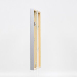 Telaio effetto legno profilo 35 grigio chiaro 45x60 cm vetro antiriflesso