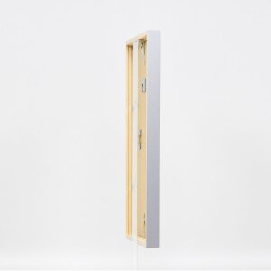 Telaio effetto legno profilo 35 grigio chiaro 45x60 cm vetro antiriflesso