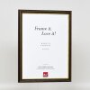 Telaio in legno effetto profilo 21 noce marrone 45x60 cm vetro antiriflesso