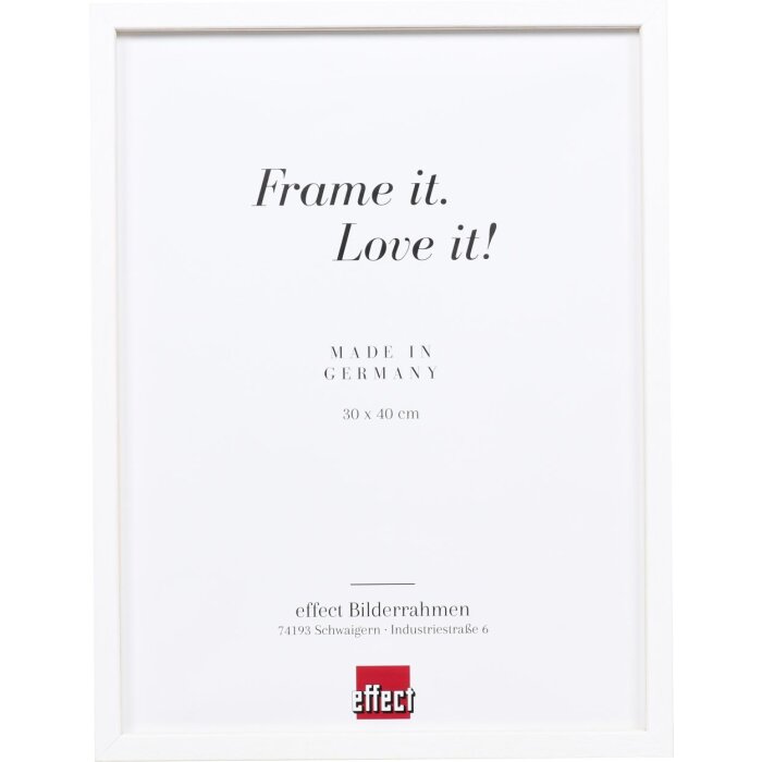 Telaio effetto legno profilo 35 bianco 45x60 cm vetro normale + distanziatore