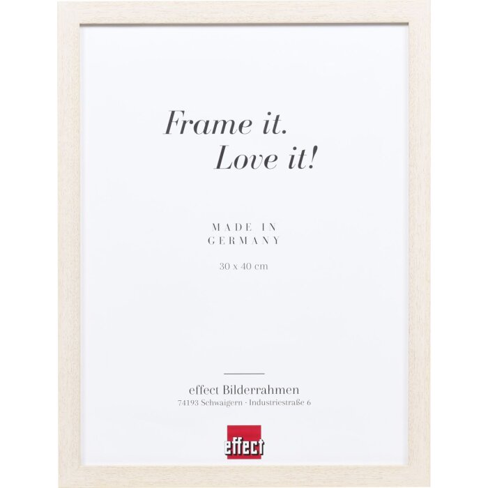Telaio effetto legno profilo 33 bianco 45x60 cm vetro antiriflesso