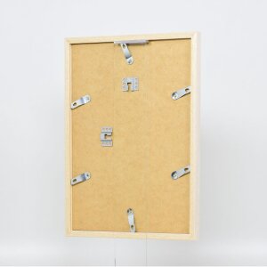 Telaio effetto legno profilo 33 bianco 45x60 cm vetro antiriflesso