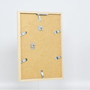 Telaio effetto legno profilo 33 bianco 45x60 cm vetro antiriflesso