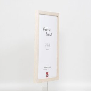Telaio effetto legno profilo 33 bianco 45x60 cm vetro antiriflesso
