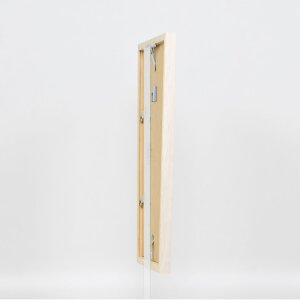 Telaio effetto legno profilo 33 bianco 45x60 cm vetro antiriflesso