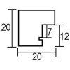 Telaio effetto legno profilo 33 wengé 45x60 cm vetro antiriflesso