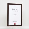 Telaio effetto legno profilo 33 wengé 45x60 cm vetro antiriflesso