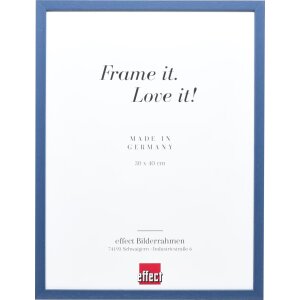 Effetto cornice in legno Profilo 35 blu 45x60 cm Vetro museo