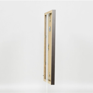 Cornice in legno Top Cube 45x60 cm vetro museale platino