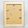 Cornice barocca ad effetto profilo 31 argento 45x60 cm vetro museale