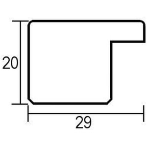 Cornice effetto 2312 nero 45x80 cm Vetro acrilico