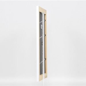 Effetto cornice in legno massiccio profilo 30 bianco 45x80 cm vetro acrilico