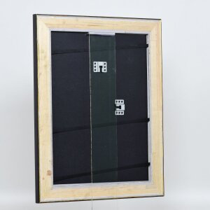Telaio effetto legno profilo 95 nero 45x80 cm vetro acrilico