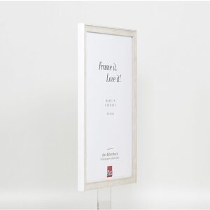 Telaio effetto legno profilo 2070 vetro antiriflesso 50x100 cm bianco