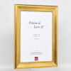 Cornice in legno effetto profilo 95 oro 50x100 cm vetro normale