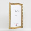 Cornice barocca effetto legno profilo 37 argento antico 50x100 cm vetro museo
