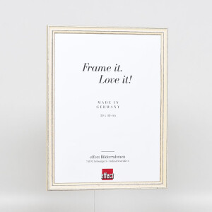 Telaio in legno effetto profilo 38 bianco 50x50 cm vetro antiriflesso