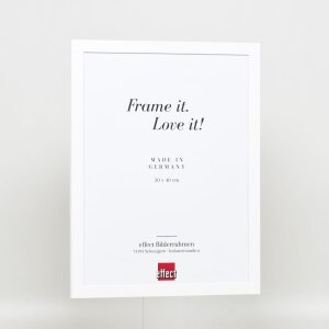 Telaio effetto legno profilo 2210 bianco 50x50 cm vetro antiriflesso