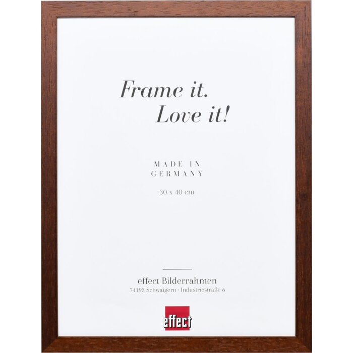 Telaio in legno effetto profilo 2210 marrone scuro 50x50 cm vetro antiriflesso