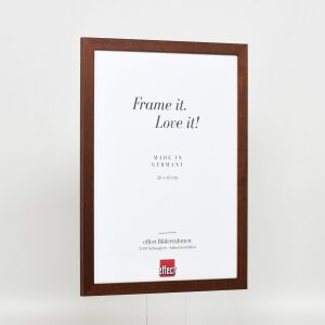Telaio in legno effetto profilo 2210 marrone scuro 50x50 cm vetro antiriflesso