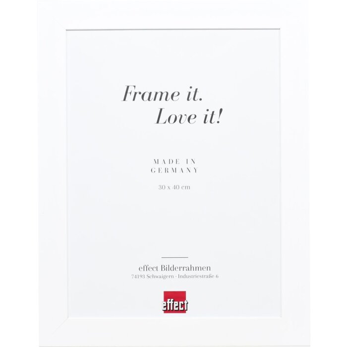 Telaio effetto legno massiccio profilo 30 bianco 50x50 cm vetro trasparente