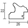 Telaio effetto legno profilo 21 noce marrone 50x50 cm vetro antiriflesso