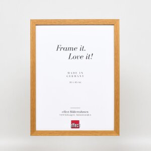 Telaio effetto legno profilo 33 rovere 50x50 cm vetro antiriflesso