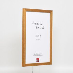 Telaio effetto legno profilo 33 rovere 50x50 cm vetro antiriflesso